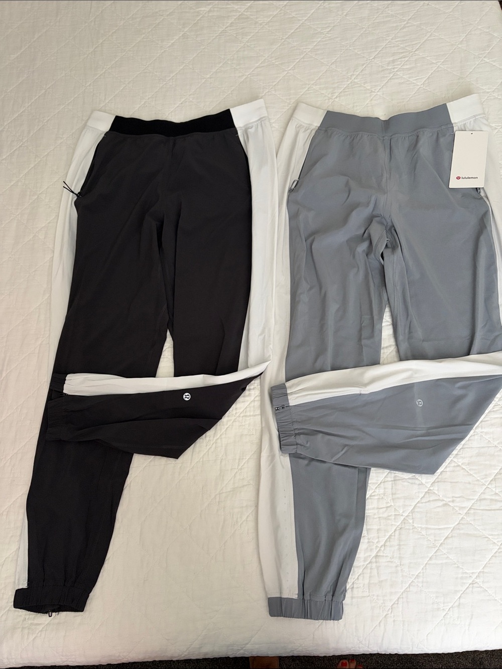 lululemon athletica Adaptive State HR Track Joggers — Black, Light Gray & White